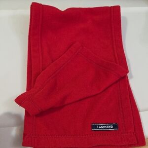 Lands' End Women's Red Fleece Scarf